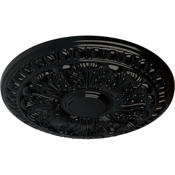 Colton Ceiling Medallion (Fits Canopies Up To 4 3/4), Hand-Painted Black Pearl, 15 3/4OD X 1 1/2P